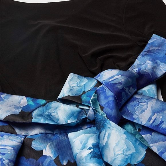 Jessica Howard Floral-Skirt Fit & Flare Dress - Picture 4 of 7